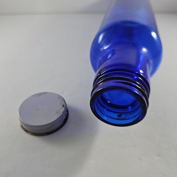 Vintage Cobalt Blue Art Glass Rolling Pin With Screw On Cap Hollow - Picture 6 of 7